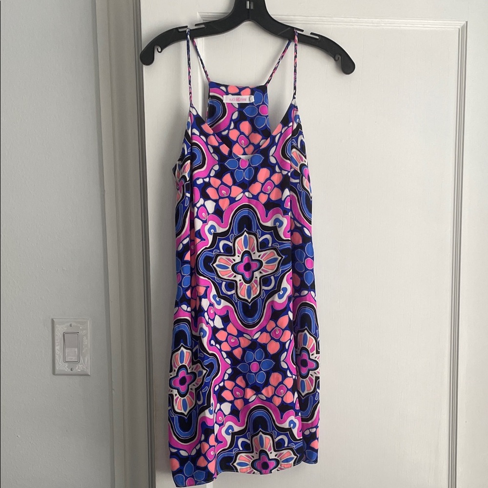 Alice & Trixie Pink and Blue Geometric Dress